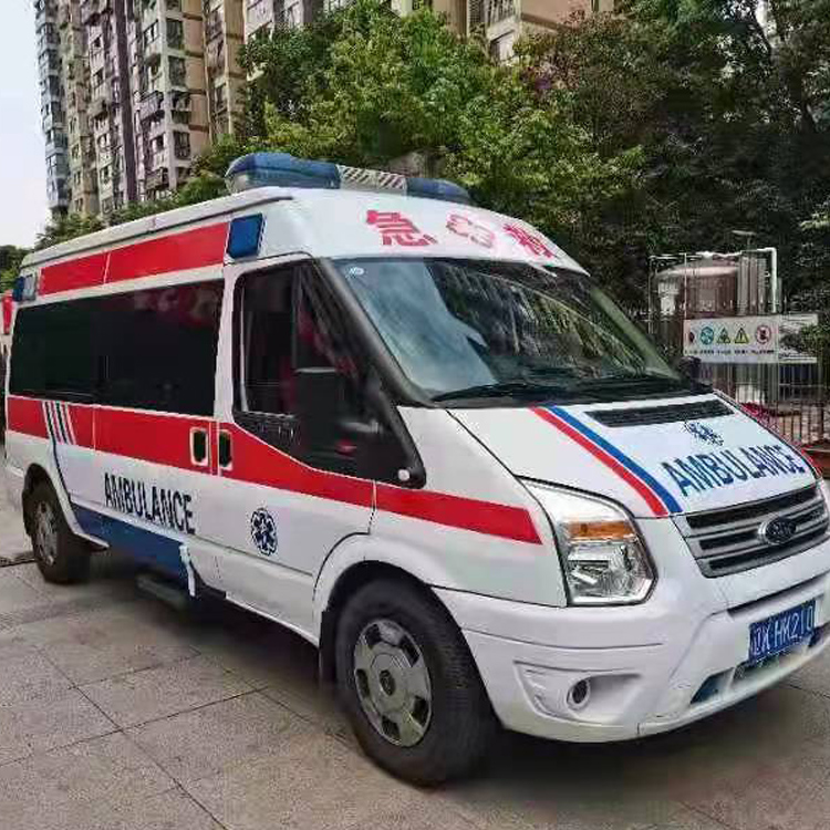 大武口长途救护车护送病人返乡